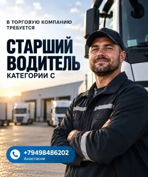 🚛 В торговую компанию требуется водитель категории с

💰 От 3 000 ₽ за смену
📅 5/2 | С 06:00 до оконч... - фотография
