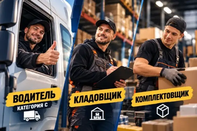 💰 Работа с достойной оплатой !
🚛 Водитель кат. С
🔥 До 8 000 ₽/смена
🚚 Городские и междугородние маршруты
🕕 5/2, С 06:00 до окончания развоза

📦 Кладовщик
🔥 80 000 ₽
🌙 Ночные смены, 5/2, с 19:00 до 07:00
📦 Комплектовщик
🔥 От 65 000 ₽
🌙 Ночные смены, 5/2, с 19:00 до 07:00
👤 Мужчина
Твои преимущества:
✔️ Официальное оформление
✔️ Выплаты 2 раза в месяц
✔️ Оплачиваемый отпуск
✔️ Стабильная работа

📍 Ильичёвский район
📞 +79498486202 - фотография - 1